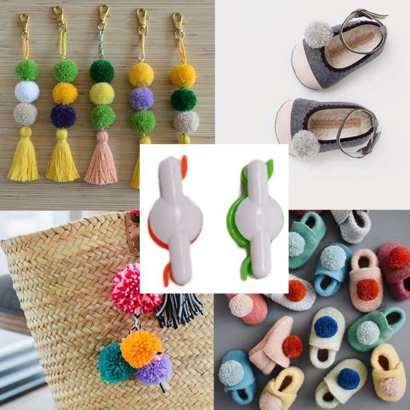 Pom Pom Maker Tool - D8KF 2 Chiếc Pom-Pom Máy Làm