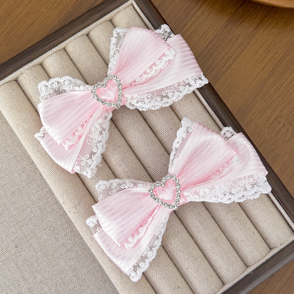 1 Pair Satin Ribbon Bow Hair C - đánh giá và giá Lace Ribbon Trim