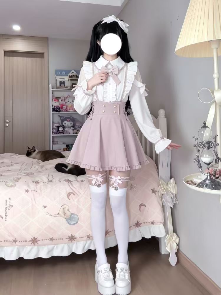 Japanese Sweet Lolita 2 Piece  - đánh giá và giá Elastic Lace Trim
