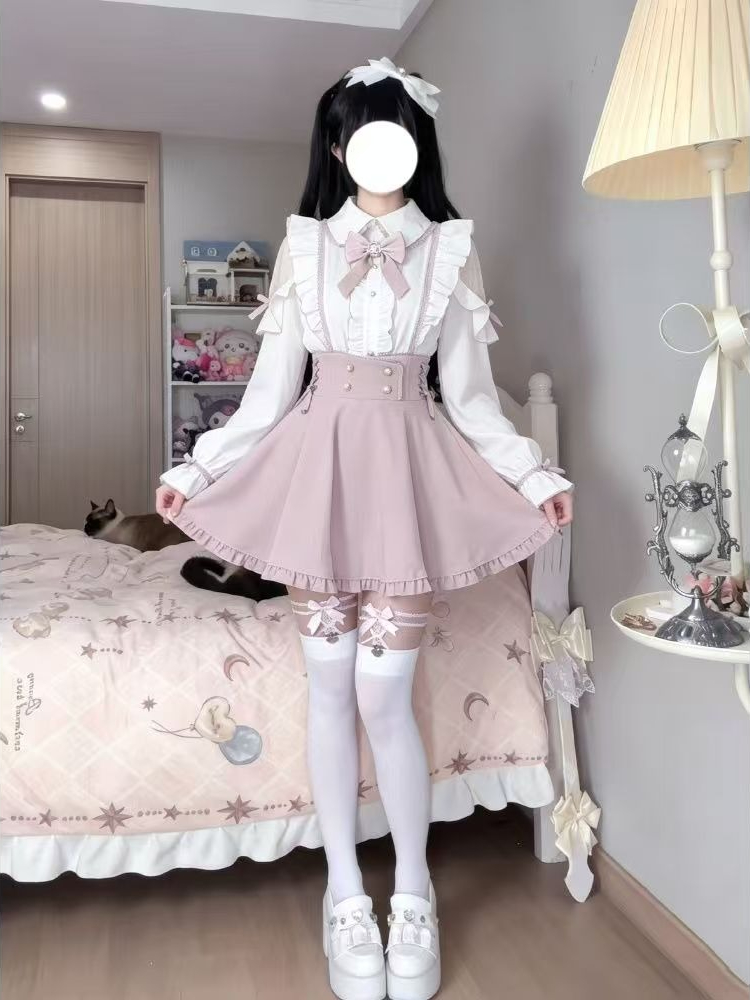Japanese Sweet Lolita 2 Piece  - đánh giá và giá Elastic Lace Trim