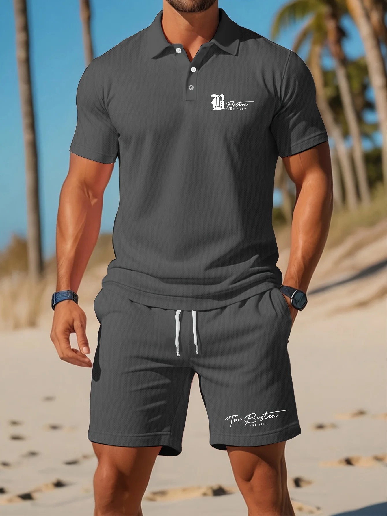 Summer New Men's Polo Shirt Se - đánh giá và giá Embellish Knit