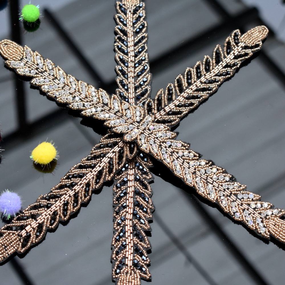 Lá dài lá handmade táo cystal  - đánh giá và giá Beaded Trim Fringe