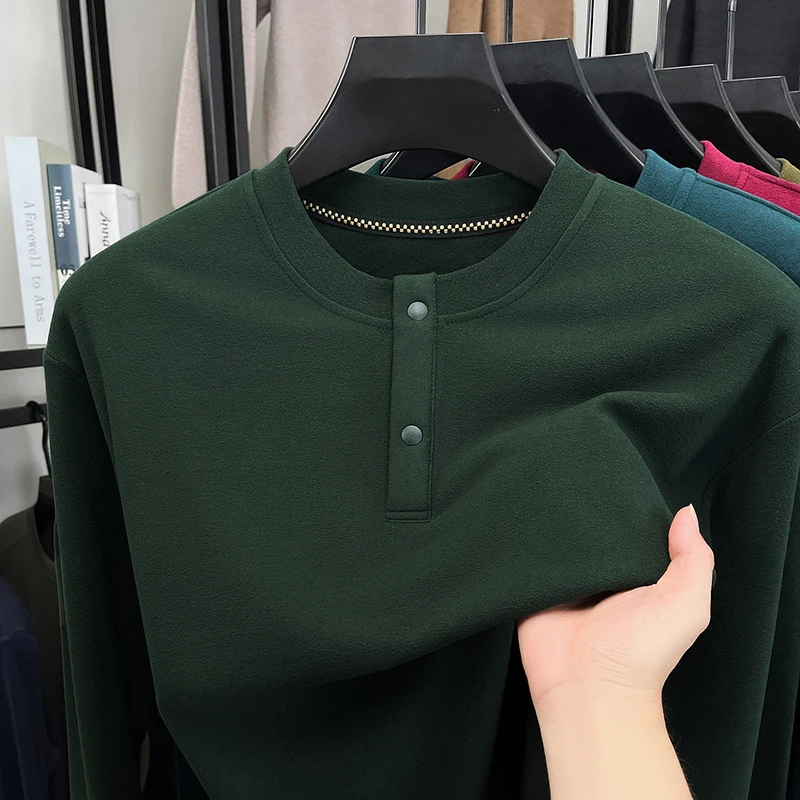 Mens Loose Fit Henley Pullover - đánh giá và giá Embellish Knit