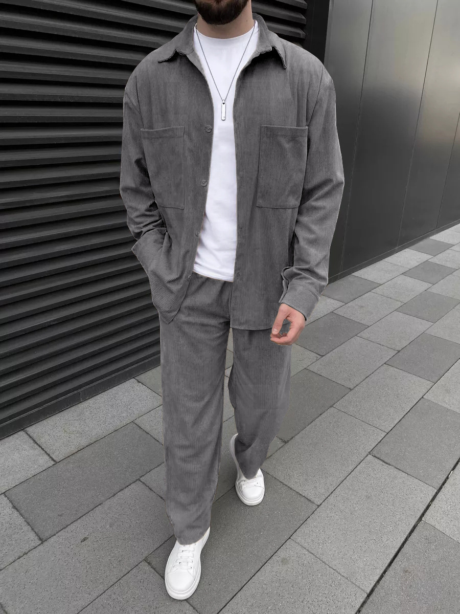 Men's Corduroy Two-Piece Outfi - đánh giá và giá Embellish Knit