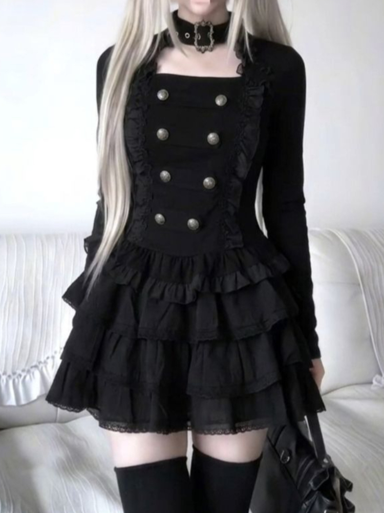 Gothic Harajuku Lolita 2-piece - đánh giá và giá Elastic Lace Trim