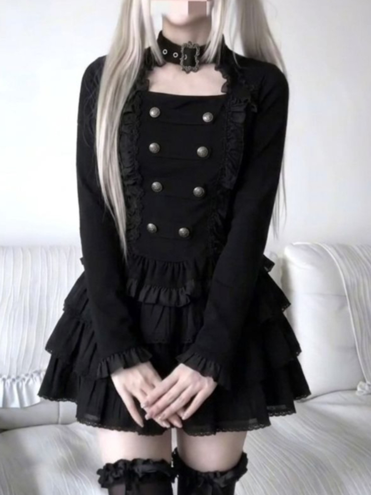 Gothic Harajuku Lolita 2-piece - đánh giá và giá Elastic Lace Trim