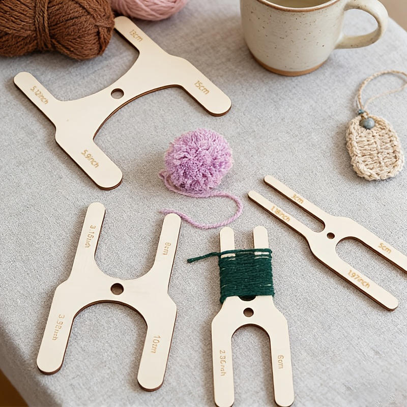 4pcs Wooden Pom-Pom Maker Set  - đánh giá và giá Pom Pom Maker Tool