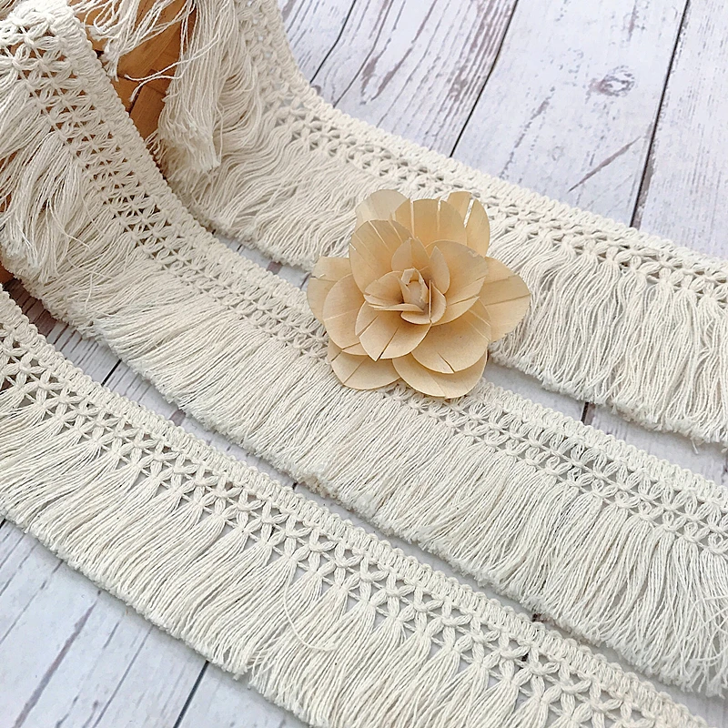 10Yard/Lot Beige 6CM/8CM Tasse - đánh giá và giá Fringe Ribbon Sewing