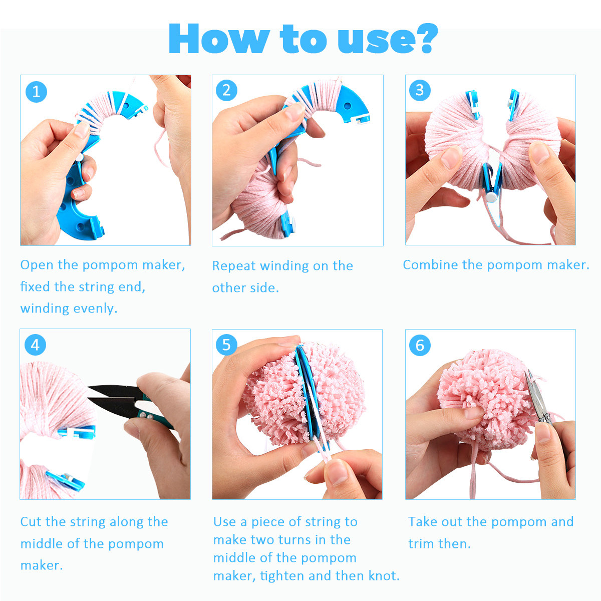 8Pcs Fluff Ball Maker 4 Sizes  - đánh giá và giá Pom Pom Maker Tool